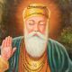 Handmade Multicolored Indian painting Of Sikh Guru Gurunanak Devji