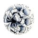 Black Floral Hand Painted Kashmiri Indian Cabinet Knobs
