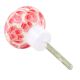 Red Floral Hand Painted Kashmiri Indian Cabinet Knobs