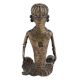 Tribal Man Drummer Statue In Brass