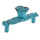 Turquoise Rose Distressed Iron Pull Cabinet Handles