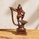 Copper Statue Of Lord Krishna Dancing On Kaliya, The Venomous Snake