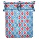 Blue Spaces 104 TC Cotton Double Bed Sheet with 2 Pillow Covers