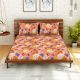 Orange Spaces 104 TC Cotton Double Bed Sheet with 2 Pillow Covers