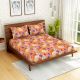 Orange Spaces 104 TC Cotton Double Bed Sheet with 2 Pillow Covers