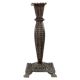 Handmade Brown Footed Brass Candlestick With Engraved Design