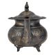 Handmade Oxidized Carved Silver Brass Tea Pot In Moroccan Style
