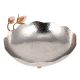 Handmade  Silver Golden Serving Bowl Or Basin With Rose Buds