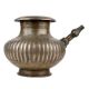 Handmade Brown Brass Pot With Spout Indian Holy Water Vessel