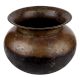 Handmade Patina Rich Round Brass Pot Or Lota