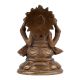 Handmade Brown Brass Goddess Laxmi Statue on Lotus Base