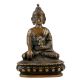 Handmade Black Coated Brass Lord BuddhaÂ Statue With Sacred Kalash
