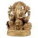 Handmade Golden Brass Lord Ganesha Blessing pose