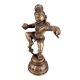 Handmade Antique Finish Brass Dancing Krishna Statue
