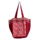 Burgundy Printed Large Cotton Totoe Bag