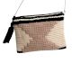 Blush And Black Cotton Hanicraft Geometric-Woven Sling Bag