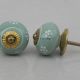 Sage Green Floral Knob