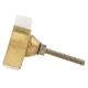 White Round Golden Stone Cabinet Knob