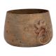 Handmade Rustic Brown Brass Planter Pot With Ring Handles
