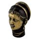 Handmade Black Finish Brass Gangaur or Gauri Head Statue