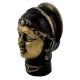 Handmade Black Brass Indian Gangaur or Gauri Goddess Face Statue
