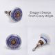 Blue Sapphire Hue Golden Pattern Ceramic Dresser Knobs