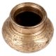Handmade Golden Brass Lota With Engraved God Figures Design