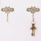Single Brass Flower Wall Mounted Hook In Antique Finish