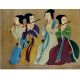 Canvas Painting Of 4 Women Playing Flutes