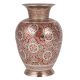 Brass Flower Vase With Red Meenakari Work