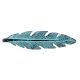 Turquoise Feather Distressed Iron Handles