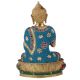 Brass Multicolored Gemstone Buddha Statue