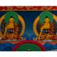 Tibetan Thangka Painting Of Eight Medicine Buddha