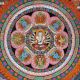 Tibetan Thangka Painting Of Buddha Mandala