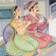 Mughal Miniature Painting Emperor Jahangir Enjoying Romance