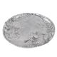 Brass Serving Tray Leafy Design In Silver Finish