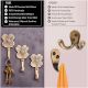 Brass Floral  Single Wall Hook