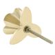 Golden Iron Cream Ceramic Bloom Cabinet Knobs
