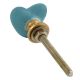 Sea Green Tiny Heart Ceramic Cabinet Knobs