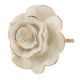 Cream Golden Rose Ceramic Cabinet Knobs