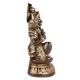 Black brass Lord Hanuman Seated Statue With Gold Highlights