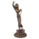 Brass Dancing Deva Statue And Peacock Figurine
