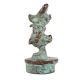 Brass Decorative Statue In Green Patina