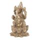 Golden Brass Lord Ganesha In Lotus Statue