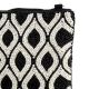 Black And White Beaded Bag With Chain And Tassel