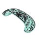 Aqua Green Distressed Floral D Pull Iron Handle