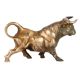 Brass Wall Street Bull Figurine