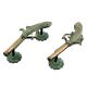 Green Brass Pistol Gun Decorative Door Handles In Pair