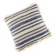 Blue And White Striped Cotton Cushion Cover