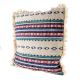 White Aztec Pattern Square Crochet Cushion Cover